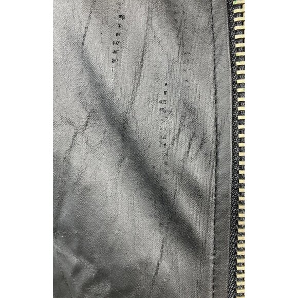 M Vintage lip Service Black Tank Mesh Panel Buckle Shoulders Goth Biker - Picture 4 of 8